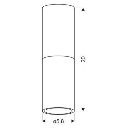 Потолочный светильник TUBA 1xGU10/15W/230V