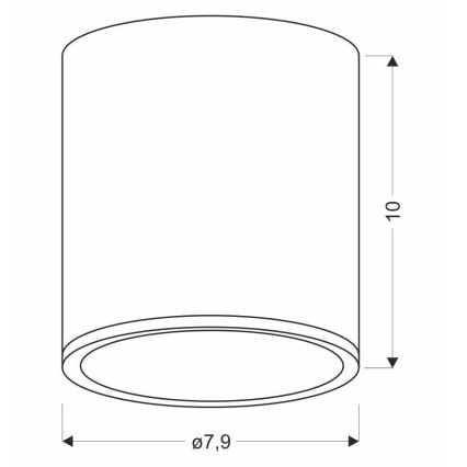 Потолочный светильник TUBA GU10/15W/230V