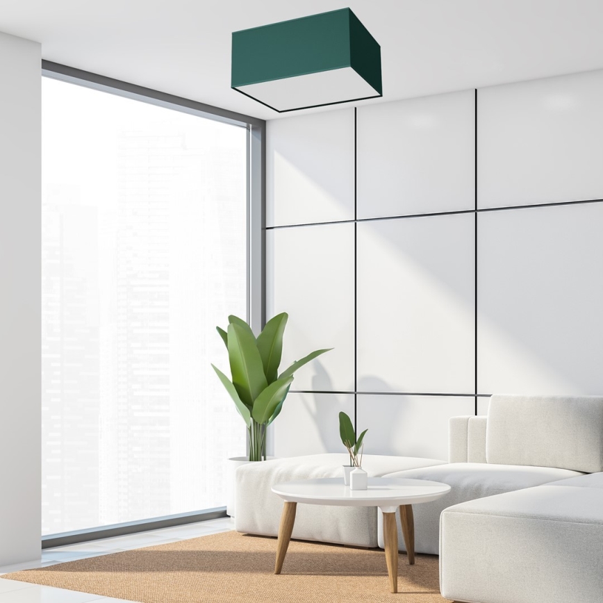 Потолочный светильник VERDE 2xE27/60W/230V 40x40 см зеленый