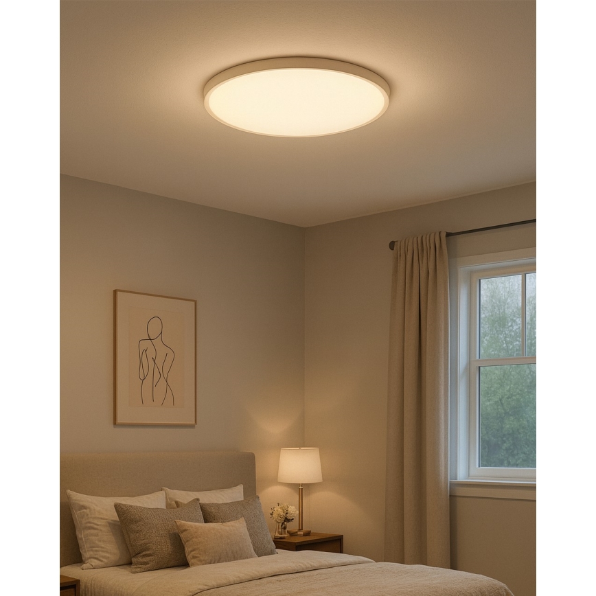 Потолочный светодиодный светильник LED/40W/230V 3000/4000/6500K, диаметр 50 см, белый