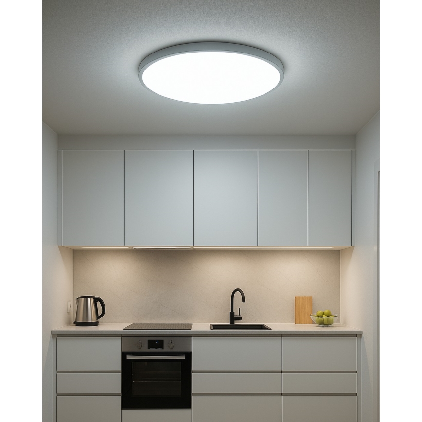 Потолочный светодиодный светильник LED/40W/230V 3000/4000/6500K, диаметр 50 см, белый