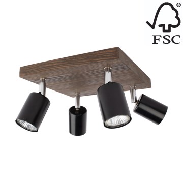 Потолочный точечный светильник MANARA 4xGU10/5W/230V сосна - сертифицировано FSC