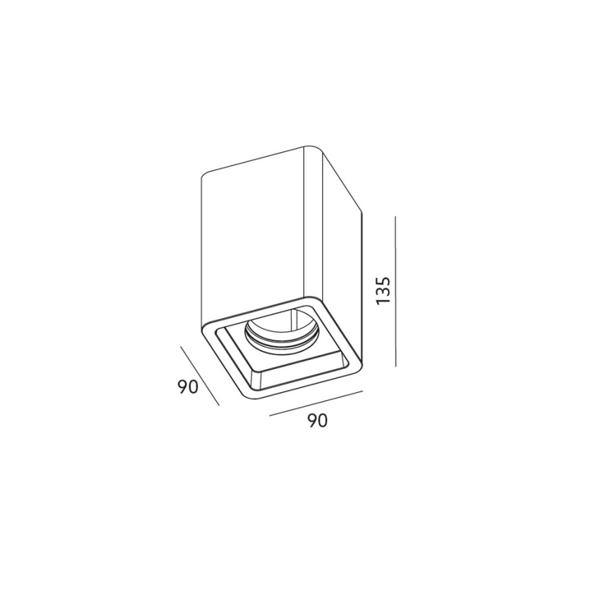 Потолочный точечный светильник NAOS 1xGU10/35W/230V