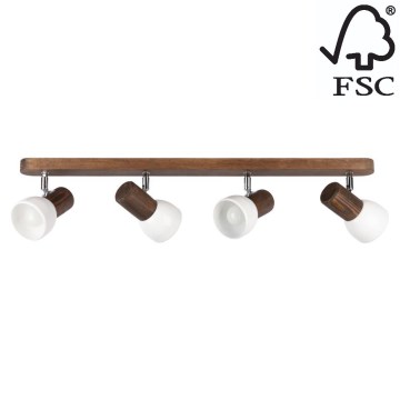Потолочный точечный светильник NEL 4xE27/15W/230V сосна - сертифицировано FSC