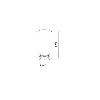 Потолочный точечный светильник STOA 1xGU10/35W/230V