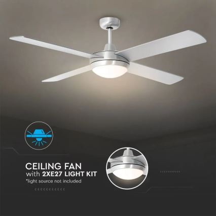 Потолочный вентилятор 2xE27/35W/230V + дистанционное управление