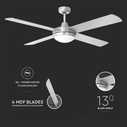 Потолочный вентилятор 2xE27/35W/230V + дистанционное управление
