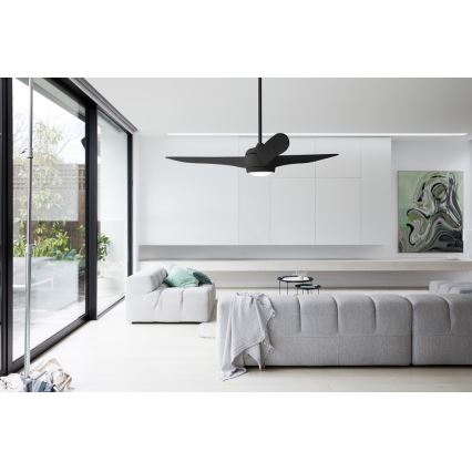 Lucci air 512910 - Светодиодный потолочный вентилятор AIRFUSION NORDIC LED/20W/230V черный + пульт дистанционного управления