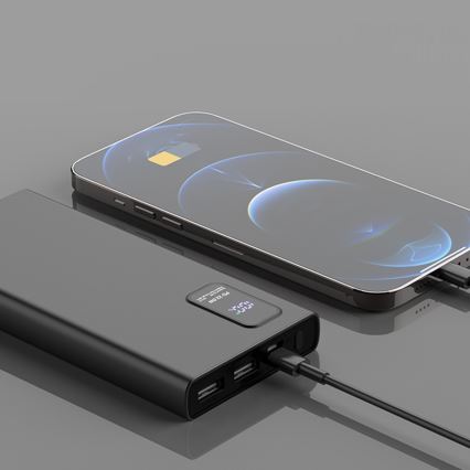 Повербанк с LED-дисплеем Power Delivery 10000 mAh 3,7V черный