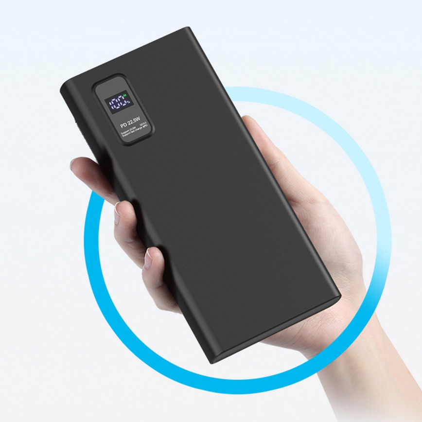 Повербанк с LED-дисплеем Power Delivery 10000 mAh 3,7V черный