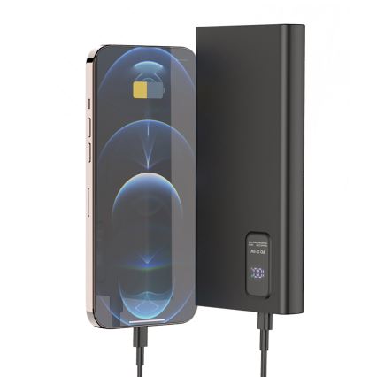 Повербанк с LED-дисплеем Power Delivery 10000 mAh 3,7V черный