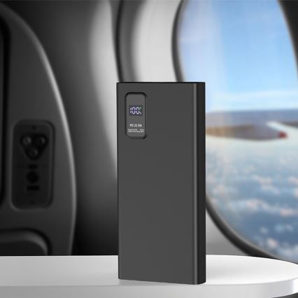 Повербанк с LED-дисплеем Power Delivery 10000 mAh 3,7V черный