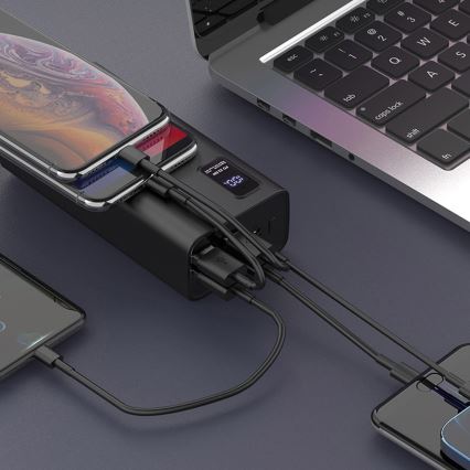 Повербанк с LED-дисплеем Power Delivery 30000 mAh 3,7V черный