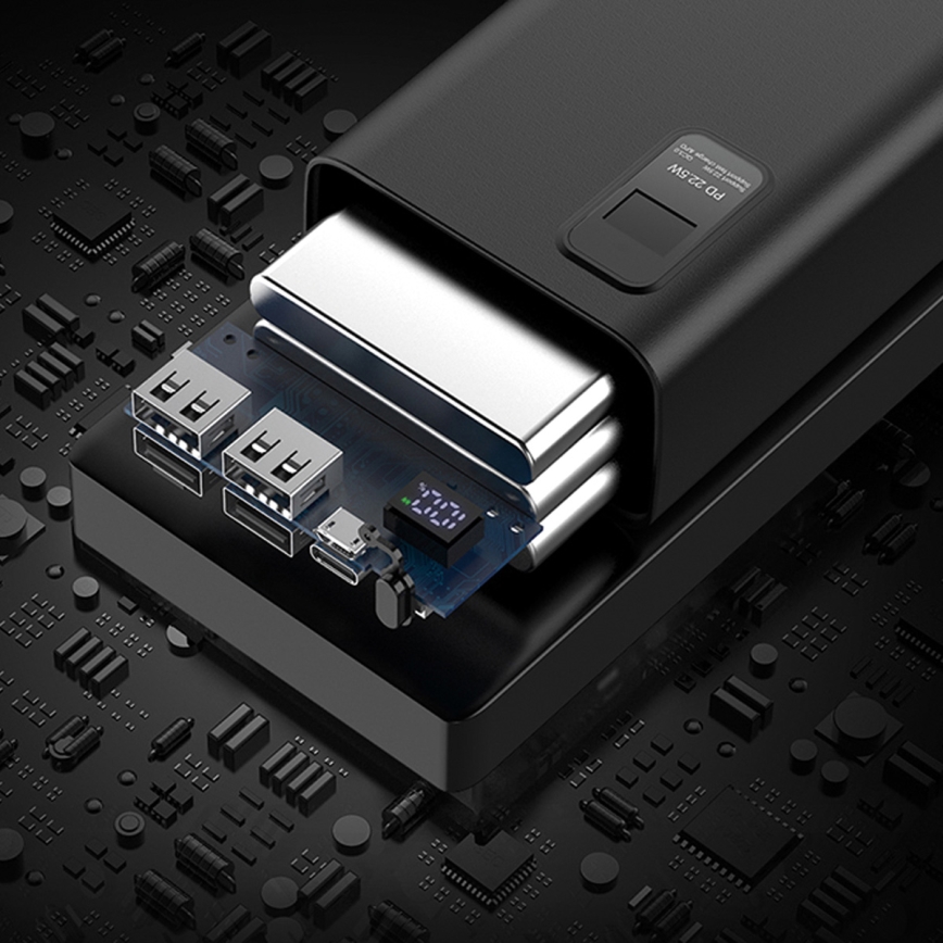 Повербанк с LED-дисплеем Power Delivery 30000 mAh 3,7V черный