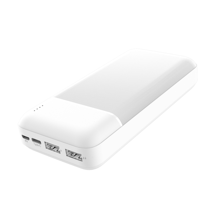 Повербанк (УМБ) 20000 mAh 3,7V білий