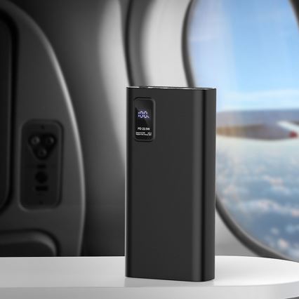 Повербанк (УМБ) з LED дісплеєм Power Delivery 20000 mAh 3,7V чорний