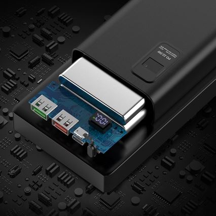 Повербанк (УМБ) з LED дісплеєм Power Delivery 20000 mAh 3,7V чорний