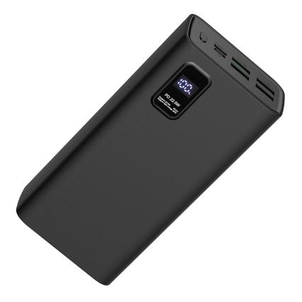 Повербанк (УМБ) з LED дісплеєм Power Delivery 30000 mAh 3,7V чорний