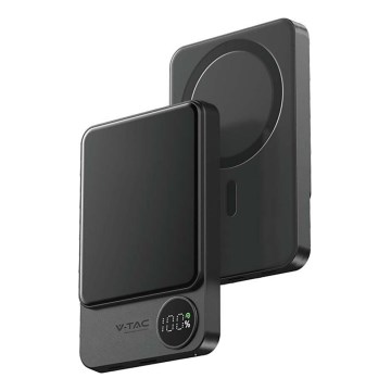 Повербанк з магнітний дисплеєм Power Delivery 10000mAh/20W/5V чорний