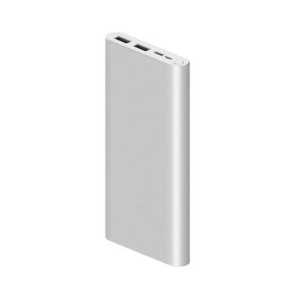 Повербанк зі швидкісною зарядкою Xiaomi Mi PowerBank 3 Fast Charge 10000mAh срібний