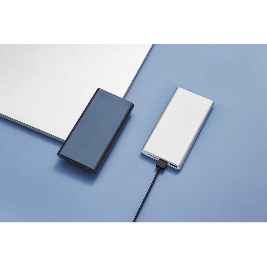Повербанк зі швидкісною зарядкою Xiaomi Mi PowerBank 3 Fast Charge 10000mAh срібний