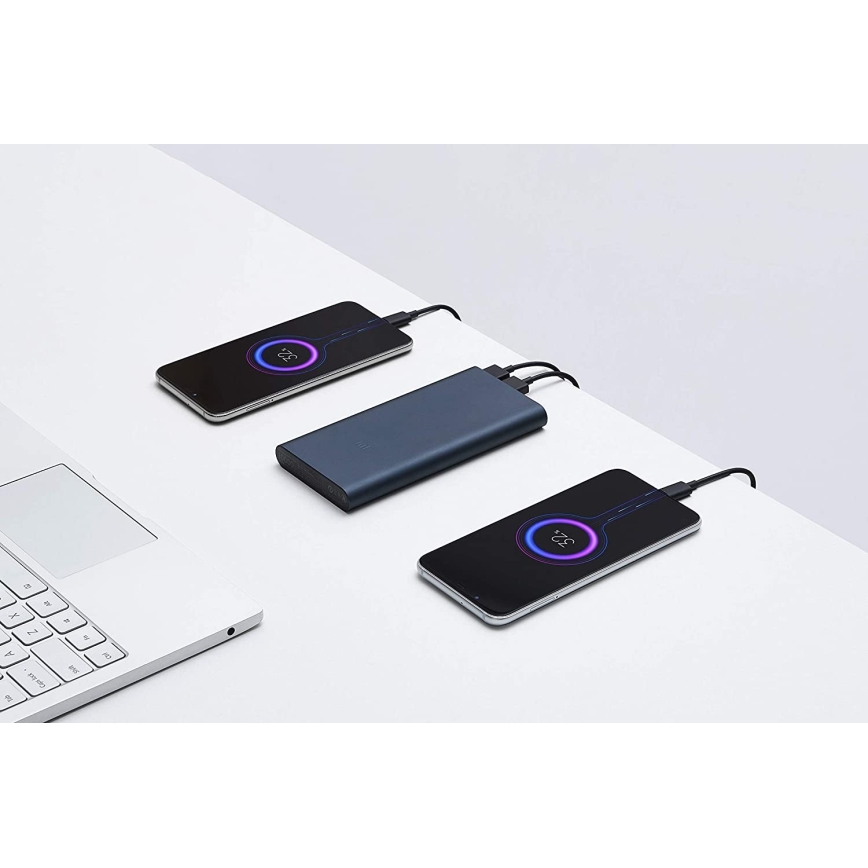 Повербанк зі швидкісною зарядкою Xiaomi Mi PowerBank 3 Fast Charge 10000mAh срібний