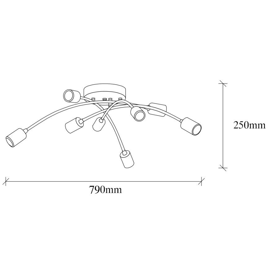 Поверхностно-монтируемая люстра BANANA 8xE27/40W/230V
