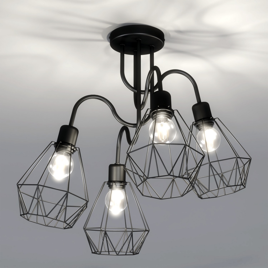Поверхностно-монтируемая люстра BERGEN 4xE27/60W/230V