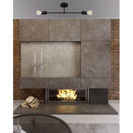 Поверхностно-монтируемая люстра CAMBRIDGE 2xE27/15W/230V черная