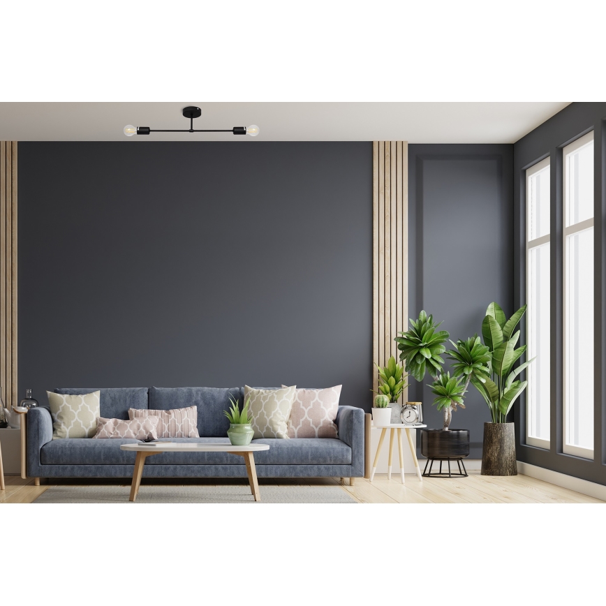 Поверхностно-монтируемая люстра CAMBRIDGE 2xE27/15W/230V черная