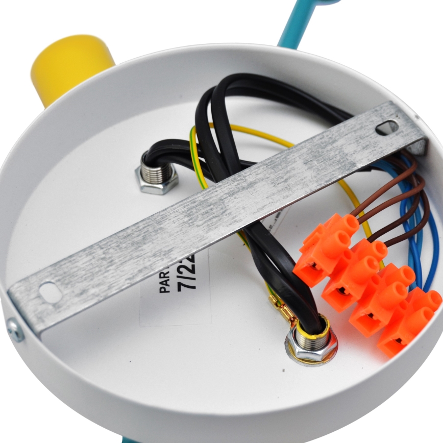 Поверхностно-монтируемая люстра CAMBRIDGE 4xE27/20W/230V синяя/желтая