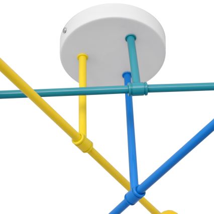 Поверхностно-монтируемая люстра CAMBRIDGE 6xE27/20W/230V синяя/желтая