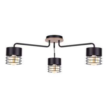 Поверхностно-монтируемая люстра CAS WOOD 3xE27/60W/230V