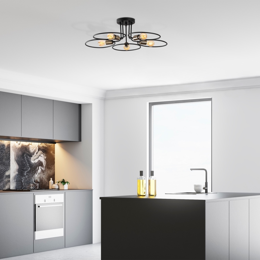 Поверхностно-монтируемая люстра CIRCLE 5xE27/40W/230V