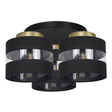 Поверхностно-монтируемая люстра HAVARD 3xE27/60W/230V черная/латунь