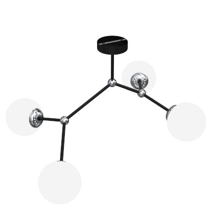 Поверхностно-монтируемая люстра JOY 4xE14/40W/230V черная/блестящий хром