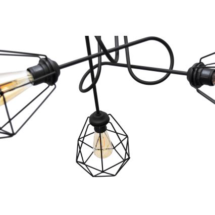 Поверхностно-монтируемая люстра KARO 3xE27/15W/230V черная