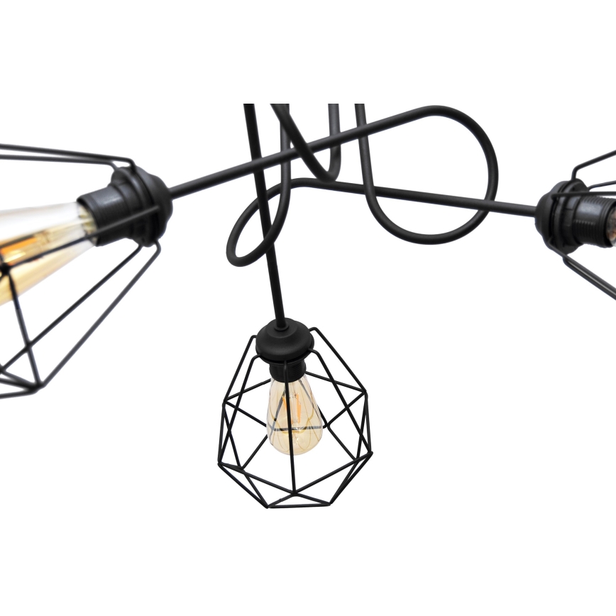 Поверхностно-монтируемая люстра KARO 3xE27/15W/230V черная