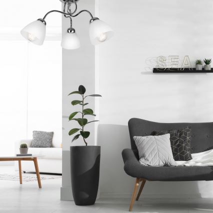 Поверхностно-монтируемая люстра MIRANDA 3xE27/60W/230V блестящий хром