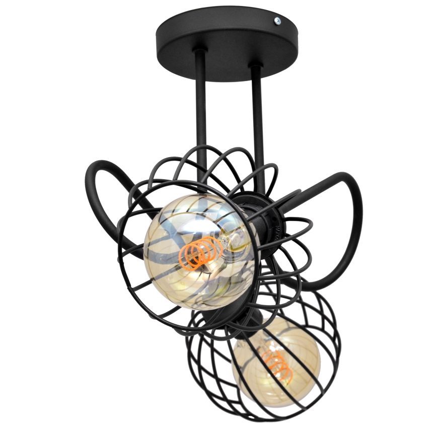 Поверхностно-монтируемая люстра OXFORD 2xE27/15W/230V черная