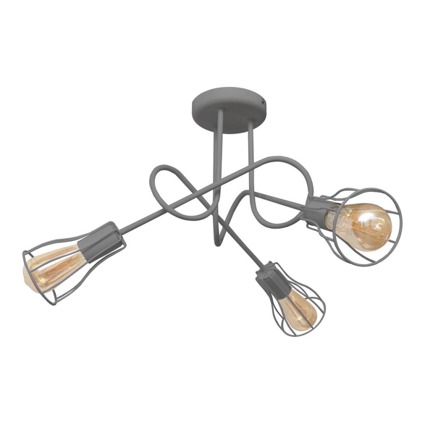 Поверхностно-монтируемая люстра OXFORD 3xE27/15W/230V серая