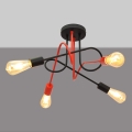 Поверхностно-монтируемая люстра OXFORD 4xE27/15W/230V черная/красная