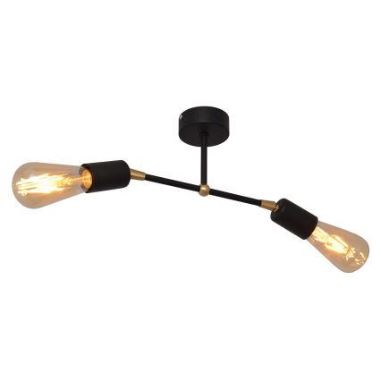Поверхностно-монтируемая люстра ROSETTE 2xE27/15W/230V черная/золотая