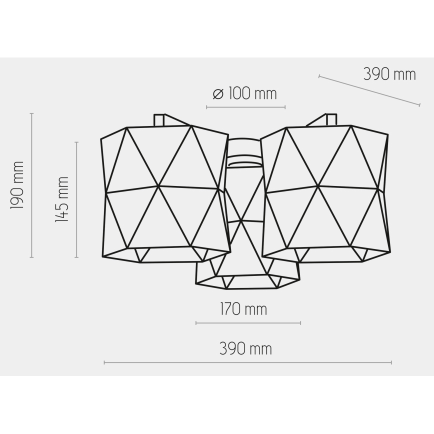 Поверхностно-монтируемая люстра SIRO 3xE27/15W/230V белая/серебряная