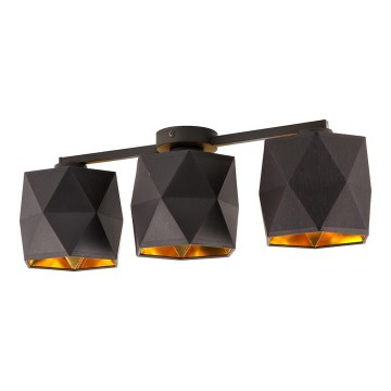 Поверхностно-монтируемая люстра SIRO 3xE27/15W/230V черная/золотая