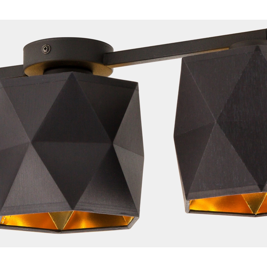 Поверхностно-монтируемая люстра SIRO 3xE27/15W/230V черная/золотая