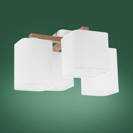 Поверхностно-монтируемая люстра TORA 4xE27/15W/230V белая