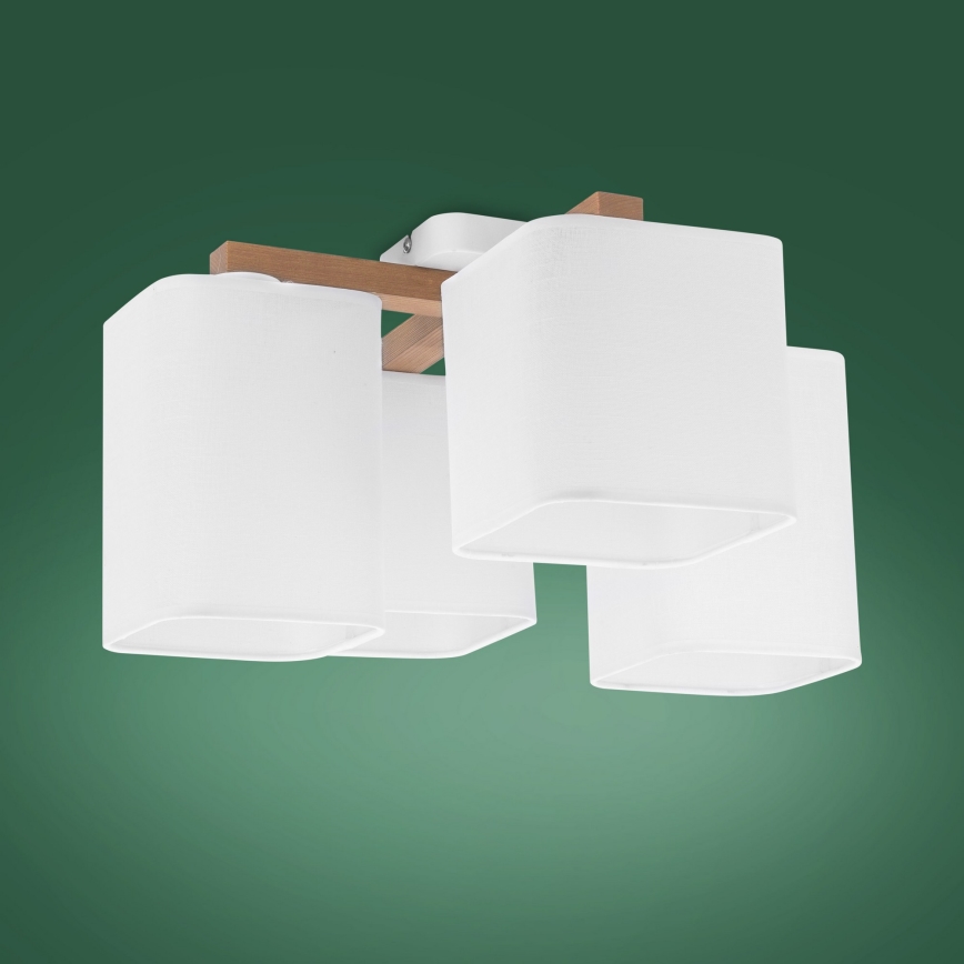 Поверхностно-монтируемая люстра TORA 4xE27/15W/230V белая