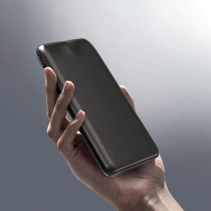 Портативний зарядний пристрій 10000 мАг 10 Вт Power Delivery 2xUSB-C + 1xUSB-A чорний