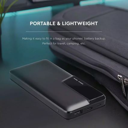 Power Bank з дисплеєм 10000mAh/3,7V чорна